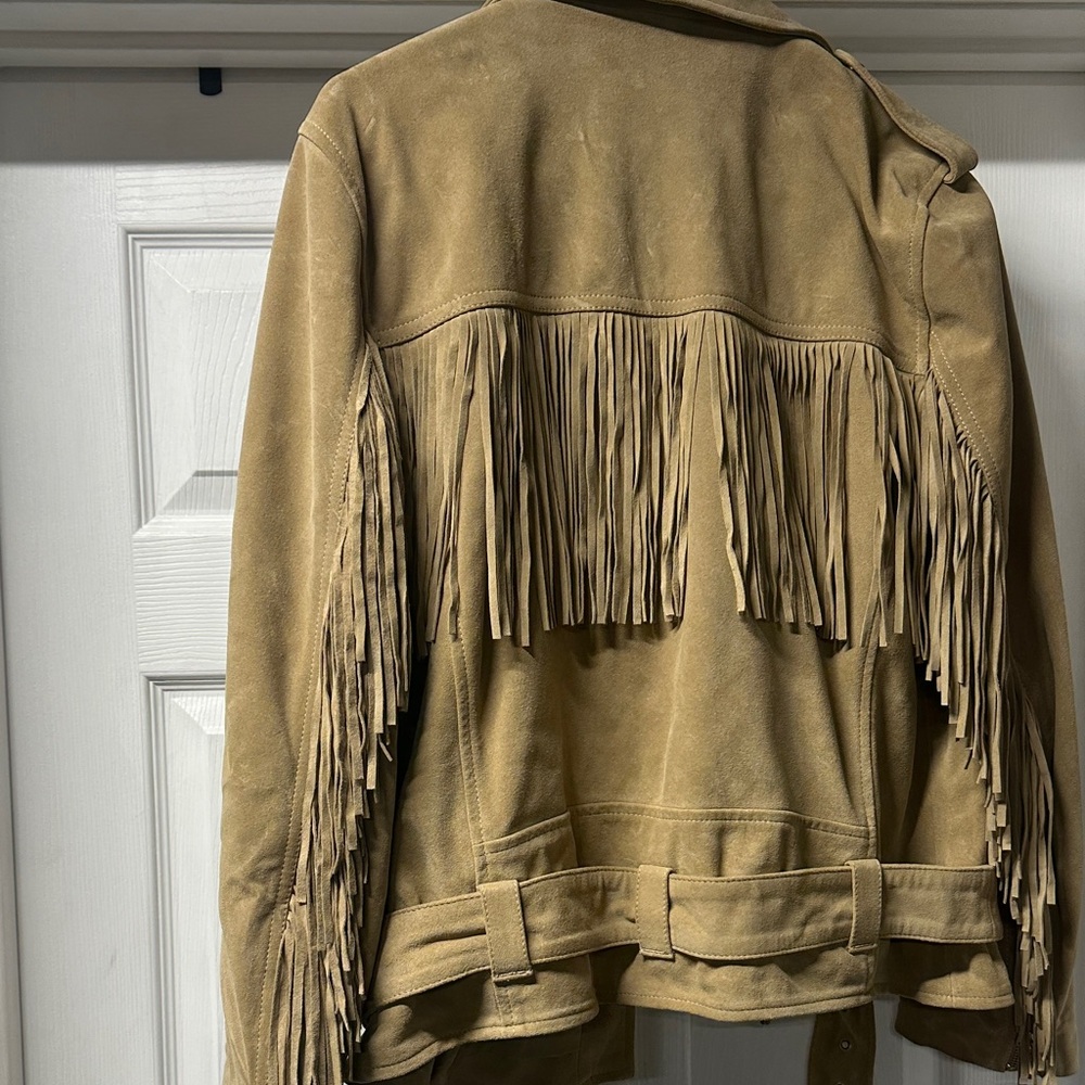 Michael Kors Tan Leather Fringe Jacket - Picture 10 of 13